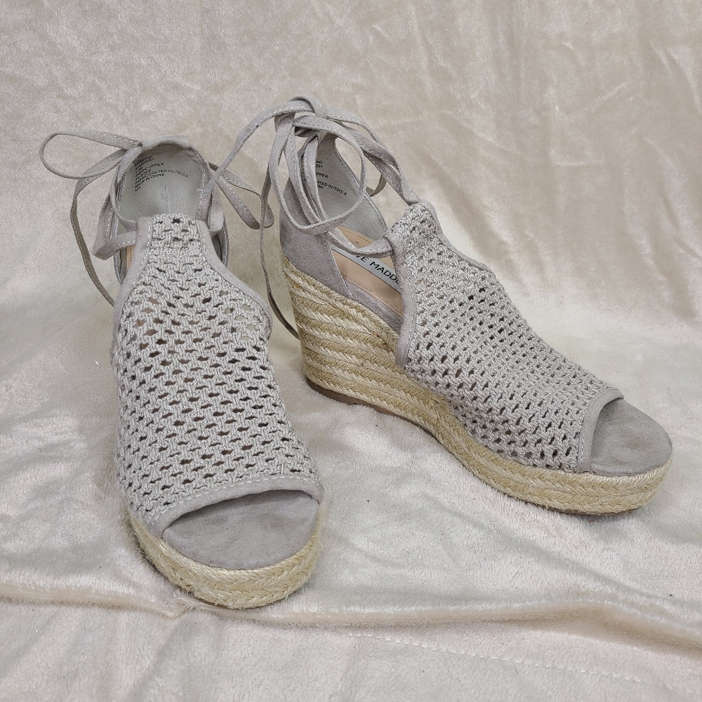 STEVE MADDEN Bambino Wedge Espadrilles Sz 7.5